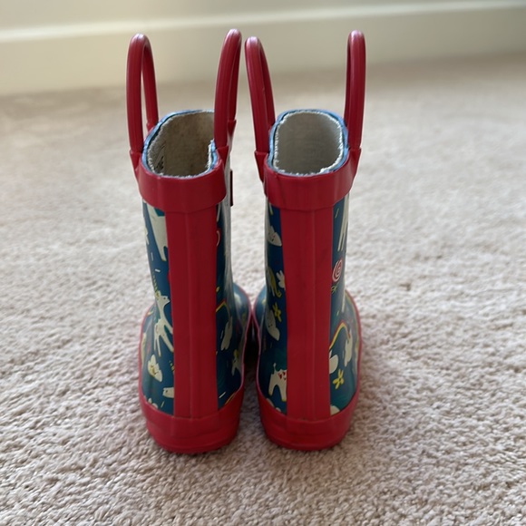 Lone Cone Rain Boots with Unicorns Size 4 (kids). - Picture 2 of 6